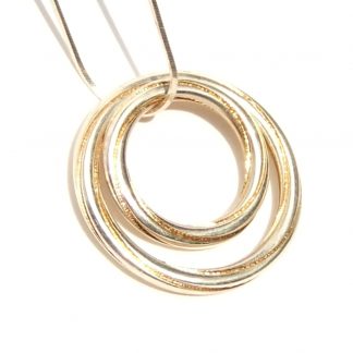 Silver and gold double pendant