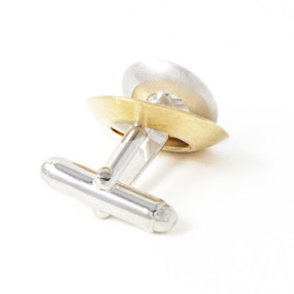 Silver and gold cufflinks