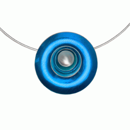 Silver and blue pendant