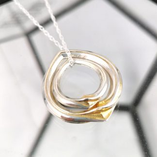 Silver and gold pendant
