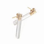Linear Earrings in Silver and Gilt