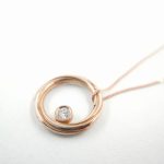 9ct Rose Gold & Diamond Twist Continuum Pendant