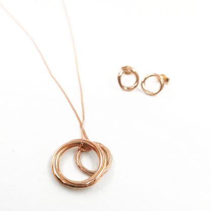 9ct rose gold double pendant
