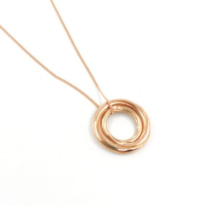 9ct rose gold double pendant