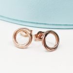9ct Rose Gold Twist Continuum Tiny Earrings