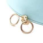 9ct Yellow Gold Twist Continuum Circle Earrings