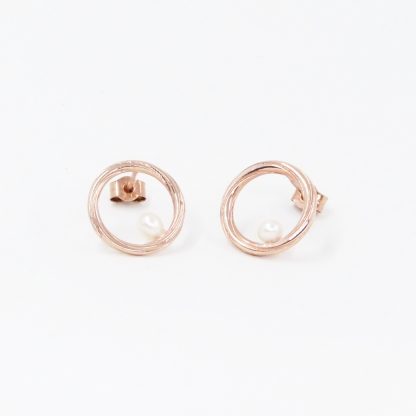 Rose Gold Vermeiland Pearl Earrings