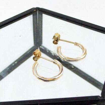 Silver hoop earrings handmade
