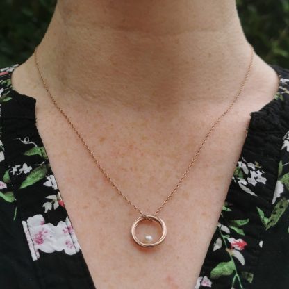 Rose Gold Vermeil and Pearl Pendant