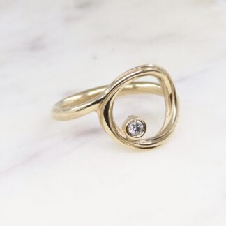 9ct Gold and Diamond Dress Ring - Twist Continuum