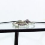 Engagement Ring and Wedding Band set in 9ct White Gold - Twist Continuum Salt and Pepper Wide