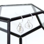 Silver Entwine Earrings with Pearls
