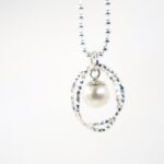 Silver Entwine Pendant with Pearl