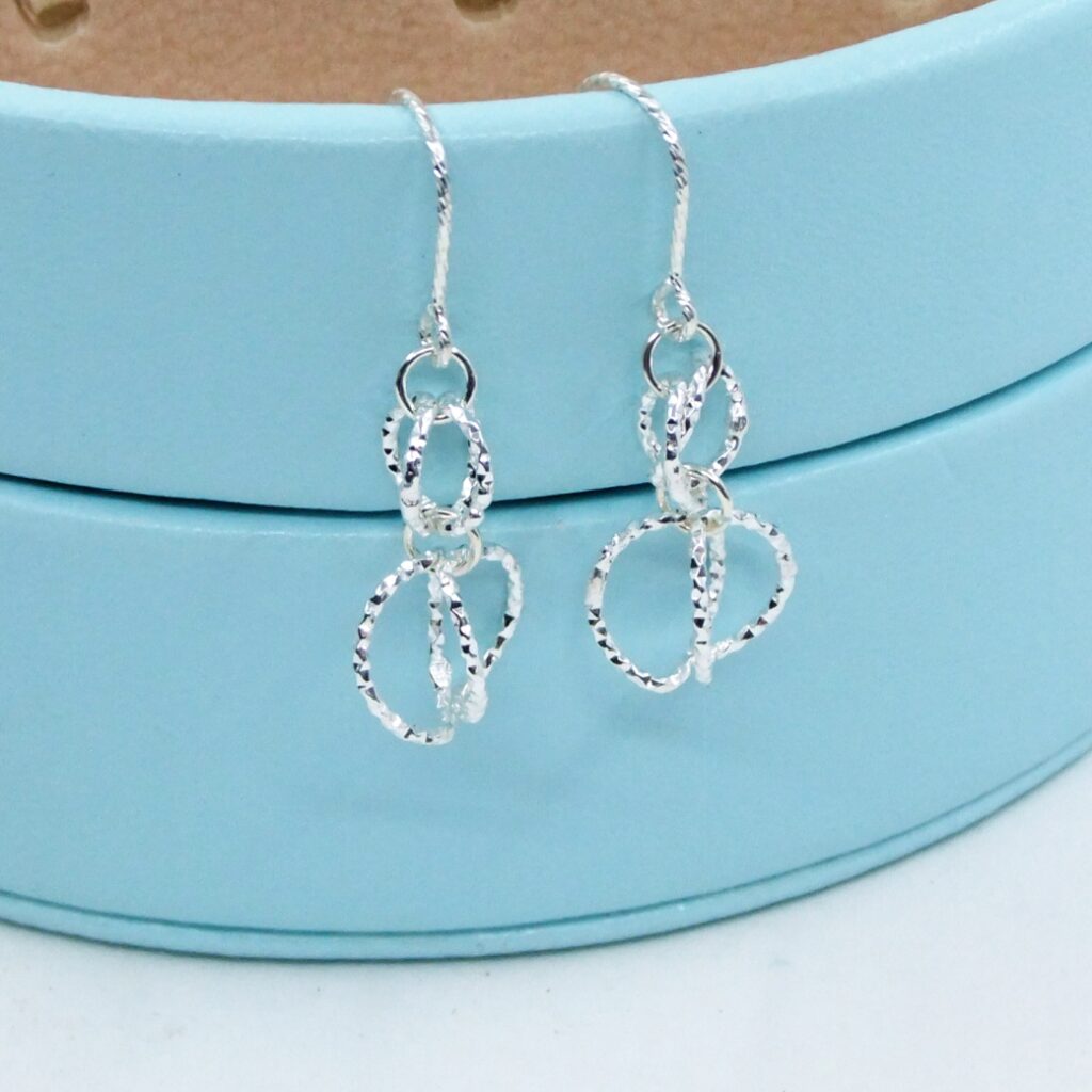 Silver Entwine Earrings - Double Drop - alicegowdesigns.com