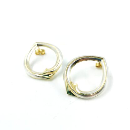 Large Silver and Gilt earrings