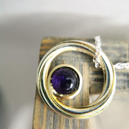 silver and amethyst pendant