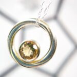 Silver and Citrine Twist Continuum Pendant