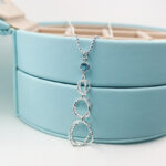 Silver Entwine Triple Pendant with Topaz