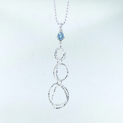 Silver and Topaz Circles Pendant