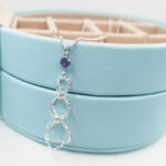 Silver Entwine Triple Pendant with Amethyst