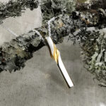 Twist Arch Pendant in Silver and Gilt - Small