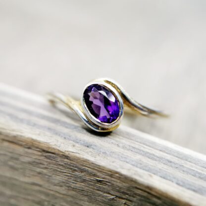 Amethyst and Silver Gilt Ring