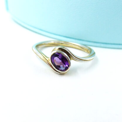 Amethyst and Silver Gilt Ring