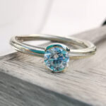 Diamond Solitaire Ring in 9ct White Gold - Twist Continuum