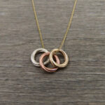 Gold Twist Continuum Triple Pendant - Mini