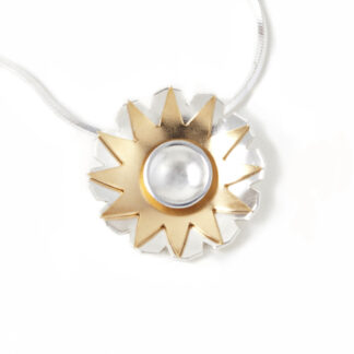 Petaliform Silver and Gilt Necklace